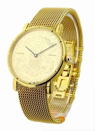 Corum Gold Coin Watch 62022.951108 Yellow Gold Case Swiss Watch