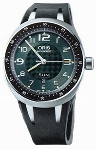 Green Oris 635-7589-7067RS Mens Titanium Watch