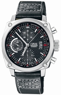 Black Oris 674-7616-4154LS Mens Stainless Steel Watch