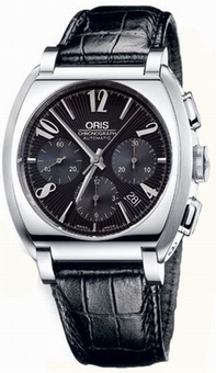 Black Oris 676-7574-4064LS Mens Stainless Steel Watch