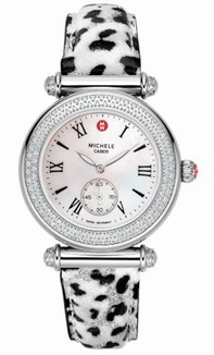 Michele Caber MWW16A000021 Polished Steel Diamond Case Case Swiss Watch