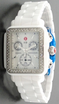 White mother-of-pearl Michele MWW06F000002 Womens Stainless Steel Watch