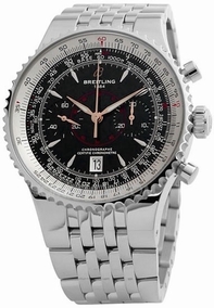 Black Breitling A2334021-B8-445A Mens Stainless Steel Watch