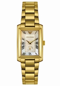 Beige Emporio Armani AR5711 Womens Yellow Gold Watch