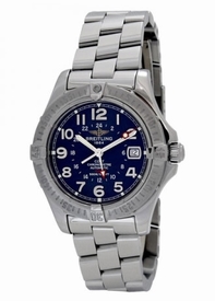 Blue Breitling B7135612-B7-496 Womens White Gold Watch