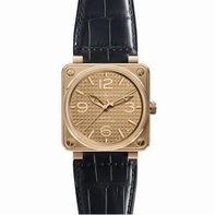 Gold Bell Ross BR01-9 Mens Rose Gold Watch