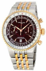 Breitling Mens Stainless Steel and 18k Rose Gold accents Watch C2334021-Q5-445C