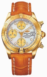 Breitling Windrider Chrono Cockpit K1335812-A5-487 Yellow Gold Case Swiss Watch