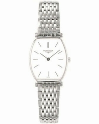 White Longines L4.205.4.12.6 Unisex Stainless Steel Watch