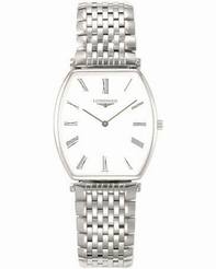 White Longines L4.705.4.11.6 Unisex Stainless Steel Watch