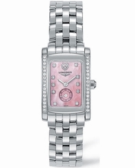 Pink Longines L5.155.0.93.6 Womens Stainless Steel Watch