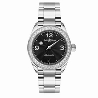 Unisex Bell Ross Mystery Diamond Mystery Diamond 1 Row Stainless Steel Watch