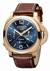 Blue Panerai PAM00277 Mens Yellow Gold Watch