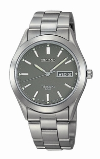 Grey Seiko SGG707 Mens Titanium Watch