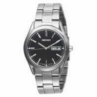 Seiko Dress Stainless Steel SGGA49 Black Dial Watch