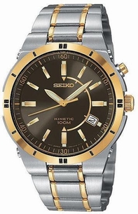 Black Seiko SJN017P1 Mens Two Tone Watch