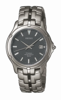 Japanese Quartz Seiko SLC033 Womens Black Watches