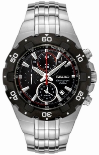 Seiko Chronograph SNAD35P Black Dial Watch