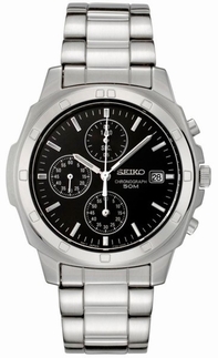 Black Seiko SNDB35P Mens Stainless Steel Watch