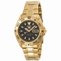 Mens Seiko 5 Collection SNZB36 Gold Plated Watch