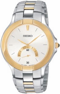 Mens Seiko Dress Two-Tone SRK018 Stainless Steel Watch