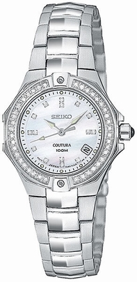 White Seiko SXDA37 Womens Stainless Steel Watch