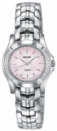 Womens Seiko Diamond SXGN49 Stainless Steel Watch