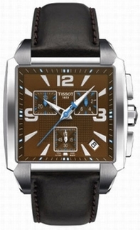 Brown Tissot T005.517.16.297.00 Mens Stainless Steel Watch