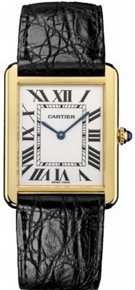 White Cartier W1018855 Mens Yellow Gold Watch