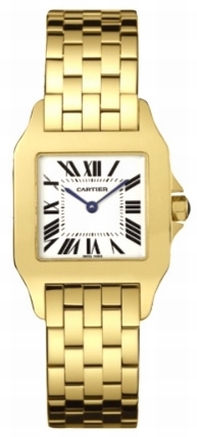 Cartier Santos Demoiselle W25062X9 Yellow Gold Case Swiss Watch