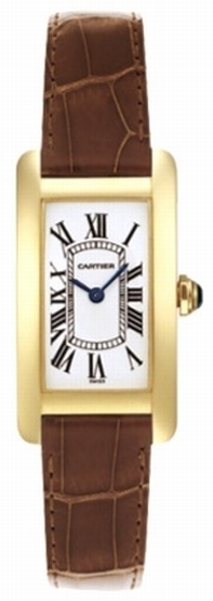 Womens Cartier Tank Americaine W2601556 Yellow Gold Watch