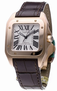 White Cartier W20108Y1 Mens Yellow Gold Watch