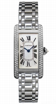 Silver Cartier WB7018L1 Womens White Gold Watch