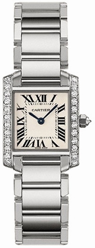 Womens Cartier Tank Francaise WE1002S3 White Gold Watch