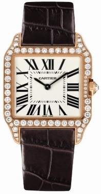 White Cartier WH100351 Womens Yellow Gold Watch