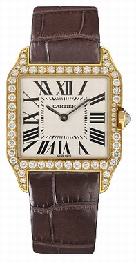 Cartier Santos WH100451 White Dial Watch