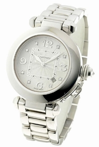 Silver Cartier WJ1111M9 Womens White Gold Watch