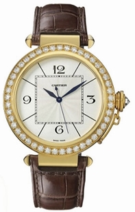 Silver Cartier WJ118851 Mens Yellow Gold Watch