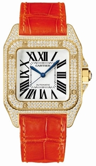 Silver Cartier WM502051 Womens Yellow Gold Watch