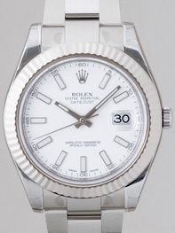 Rolex Mens 18kt White Gold Watch 116334WIO