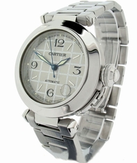 White Cartier CA-9842S Mens Stainless Steel Watch