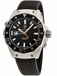 Tag Heuer Aquaracer WAJ1110.FT6015 Black Vertical Guilloche Dial Watch