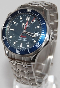 Blue Omega 2535.80.00 Mens Stainless Steel Watch