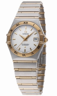 White Omega 1292.30 Womens Stainless Steel& Gold Watch