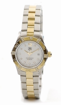 Womens Tag Heuer Aquaracer WAF1451.BB0825 Stainless Steel & 18K Gold Plated Watch