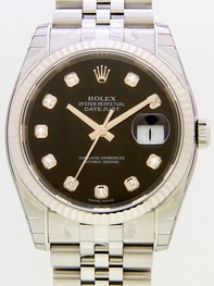 Rolex Datejust Mens 116234 Black Dial Watch