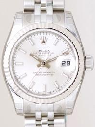 Rolex Womens 18K White Gold Watch 179174