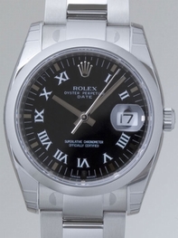 Black Rolex 115200 Mens Stainless Steel Watch