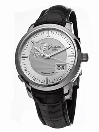 Glashutte Mens Stainless Steel Watch 100-01-03-02-04