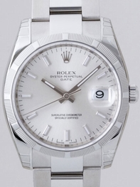 Silver Rolex 115210SSO Mens Stainless Steel Watch